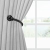 Hion Curtain Holdbacks Black 2pcs, Curtain Tiebacks Wall Mounted Curtain