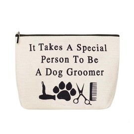 ShiQiao Spl Dog Groomer Gifts for Hairdresser Hair Stylist Makeup Bag for Dog Groomer Birthday Christmas Appreciation Gifts for Pet Lovers Owner Cosmetic Bag Hairdresser Travel Cosmetic Makeup Pouch