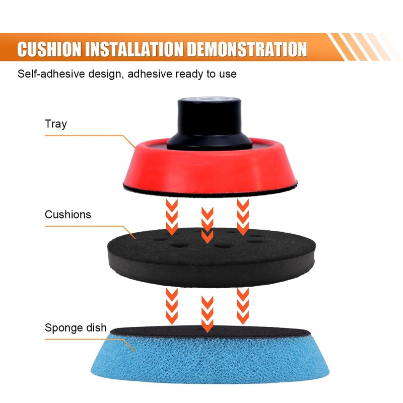 5 Inch 8 Hole Hook and Loop Backing Pad Protector
