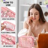PATIKIL 3 Pcs Clear Makeup Cosmetic Bag, Transparent PVC Travel