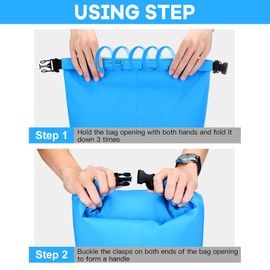 Floating Waterproof Dry Backpack 20L PVC Drifting Bag for Rafting Outdoor Kayak Fishing