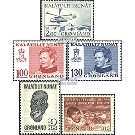 Denmark - Greenland 100-104 (complete.issue.) Volume 1977 completeett unmounted mint/never hinged ** MNH 1977 Post, Margrethe, Art, brönlund (Stamps for collectors) Airplanes/Balloons/Zeppelins