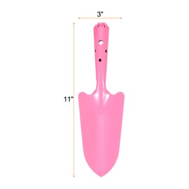sourcing map 4pcs Mini Colorful Metal Hand Shovel 11" x 3" Digging Trowel Set Transplanting Garden Tools for Flower Soil Digging Planting Weeding Transplanting Garden, Yellow