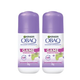 Garnier, Kit Game Desodorante Para Mujer Roll-On 2 Pack, Tecnología De Larga Duración Te Blinda Contra El Sudor Hasta Por 48 Hrs, 65 G Cada Uno