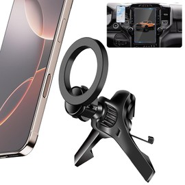 Car Phone Mount for 2010-2025 Dodge Ram Truck 1500 2500 3500 & Matte Accessories, for MagSafe Magnetic Horizontal Air Vent Phone Holder