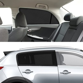 Sonnenschutz Auto Baby mit UV Schutz,Universal Sonnenblende Auto Kinder Seitenscheibe,Autoscheiben Sonnenschutz innen mit Hochelastisches Eisseide-Material(2 Stück)