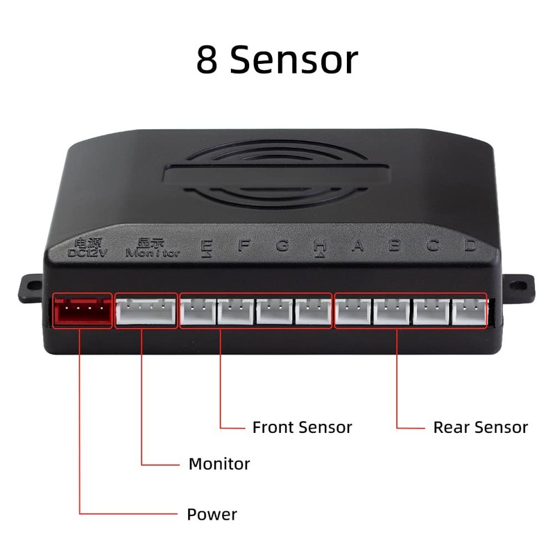 Parking Aid with 8 Front Rear Parking Sensors with Buzzer