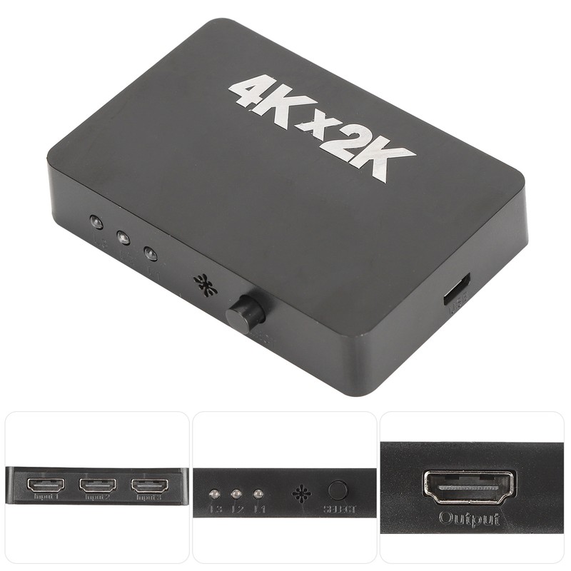 3 Input 1 Output Switcher HDMI-Compatible 2Kx4K HD Video Signal