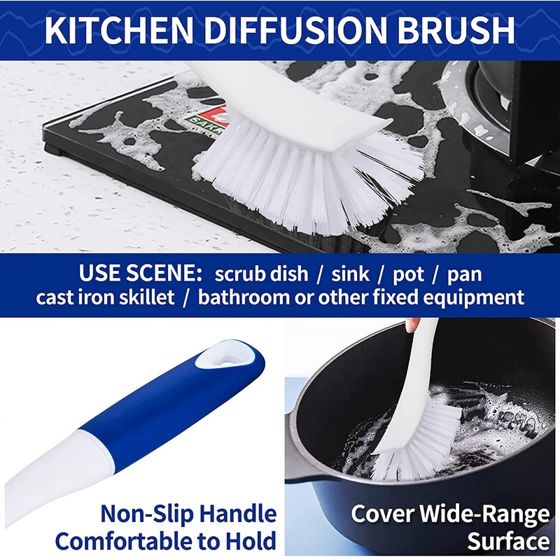 Dish Brush, Scrubbing Brush for Pans Pots Kitchen Sink washing