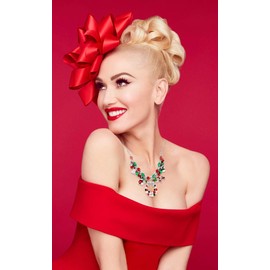 FAERLIIRY Christmas Jingle Bell Necklace Set X-mas Crystal Pendant Necklace Bell Beaded Earrings Festival Holiday Jewelry Set For Women(silver)