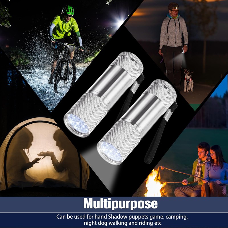 VIHOSE 20 Pcs Mini Flashlights Bulk, Bright Aluminum Handheld Flash