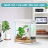 Pronetcus Betta Fish Tank, 2 Gallon Glass Aquarium Starter Kit,