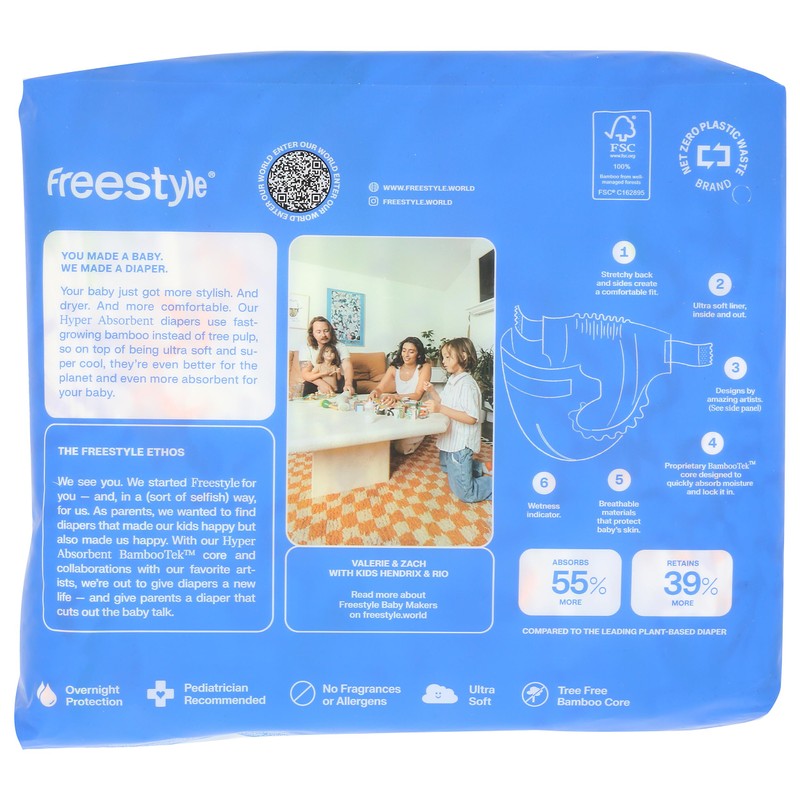 Freestyle Diapers Size 5, 22 CT (25+ lbs)