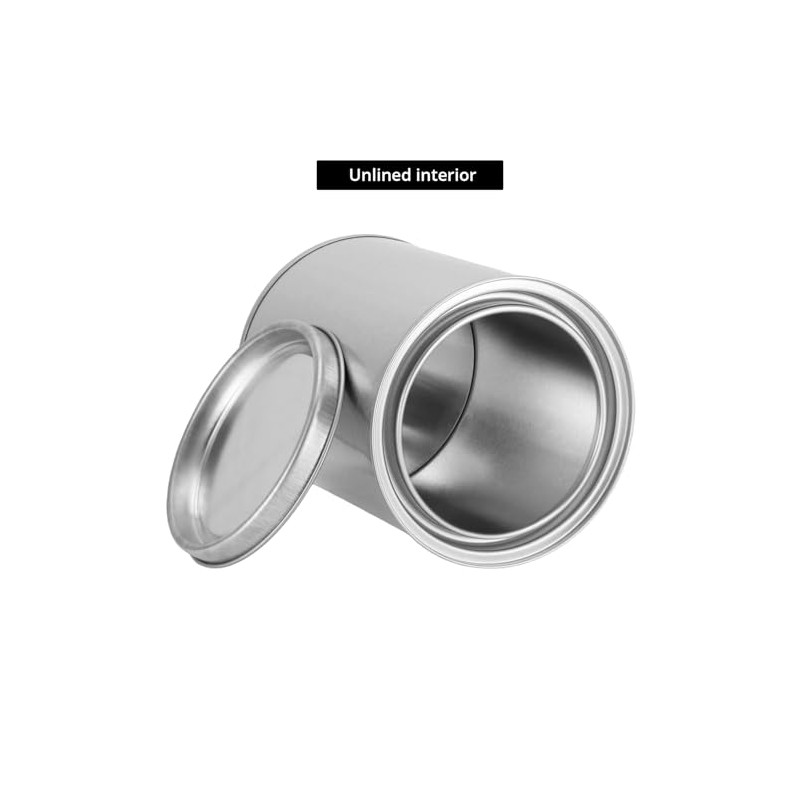 QWORK 6 Pack 1 Quart Metal Paint Cans with Lids