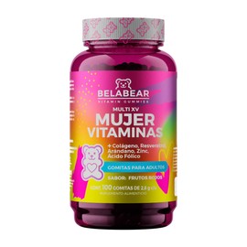 solanum Belabear Womens Multivitamin Resveratrol, Cranberry, Colágeno y Ácido Fólico 150 Gomitas de 2,8 g cu                                          