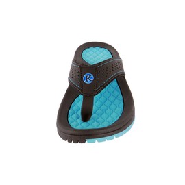 Kaiback Women's Lakeside Arch Support Sport Flip Flop Orthotic Sandal - Women’s Comfort Orthopedic Footwear (8, Blue)