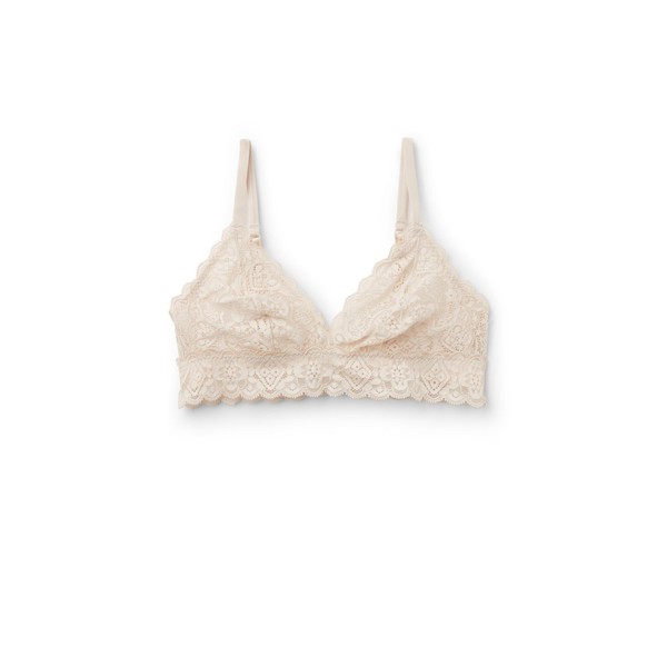 Intimissimi Woman's Emma Lace Triangle Bra in Natural, Size 36B