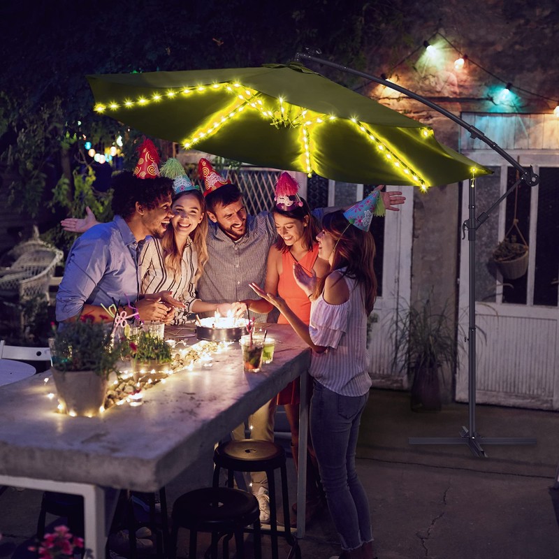 Patio Umbrella String Lights with 16 Color Changing and 12