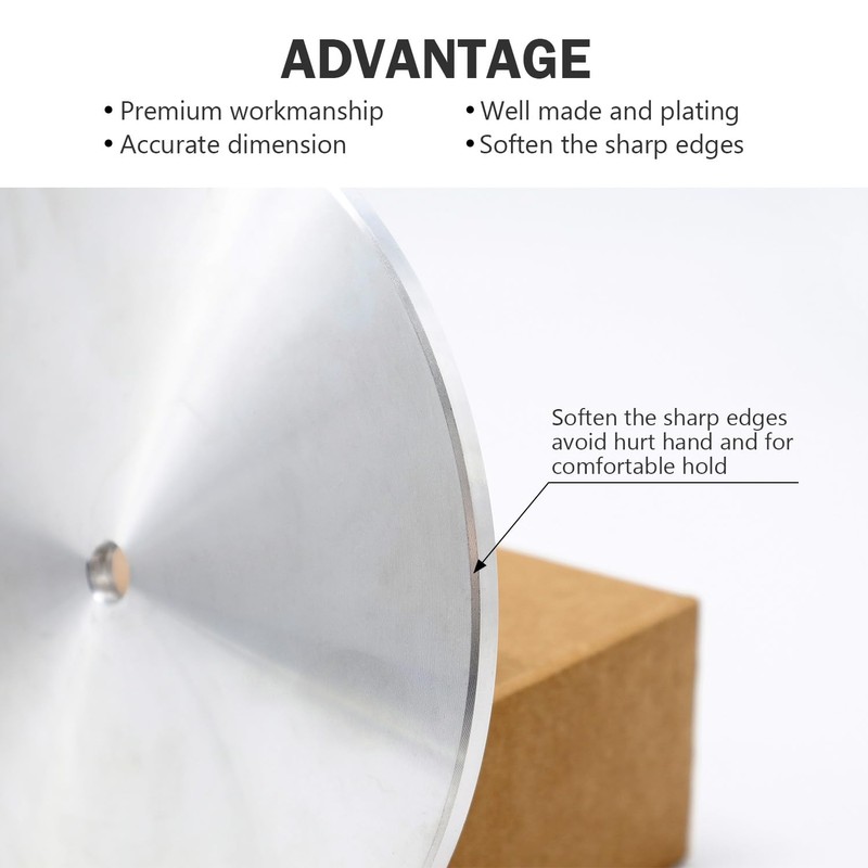 QZATTCAEN Aluminum Grinding & Polishing Disc Base Plate - 8"