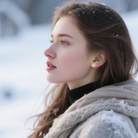 Reffeer Solid 925 Sterling Silver Snowflake Earrings Stud for Women Teens Winter Snowflake Stud Earrings (C-Rose Gold)