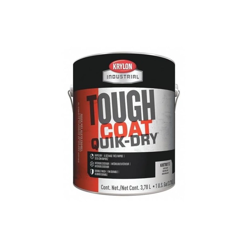 Krylon Interior/Exterior Paint, High Gloss, Alkyd Base, White, 1 gal