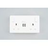 WK Electrical - 13A 1G to 2G Switched Converter Socket
