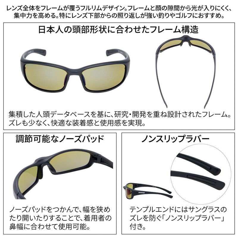 Swans WA7-0168 MBK Warrior 7 Sports Polarized Sunglasses, Matte Black,