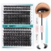 GEMERRY Lash Extension Kit 30D/40D/60D/80D/100D D Curl Lash Clusters Kit