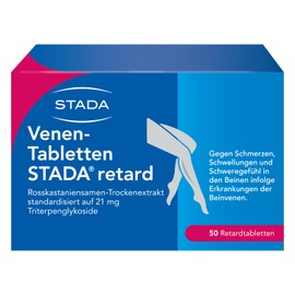 STADA vein tablets, pure herbal vein remedy, active ingredient of horse chestnut, against pain, swelling and heaviness in the legs, 1 x 50 prolonged-release tablets