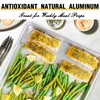 Commercial Quality Baking Sheet Pan Set, Natural Aluminum Cookie Sheet,
