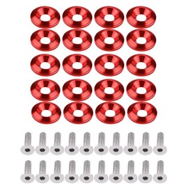 for Dress kit Engine Bay Blue Senyar Washer Bolt,20Pcs Aluminum Bumper/Washer Bolt Engine Bay Dress Up Kit (Three Colors Optional)(red)