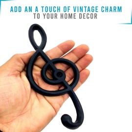5MOONSUN5 - Ganchos para colgar en la pared, arte decorativo, hierro fundido negro, gancho de cocina para colgar en la pared, ropa y gorras, gancho individual