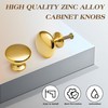 Syclishorn Pack of 6 Round Cabinet Knobs, Kitchen Knobs, Gold