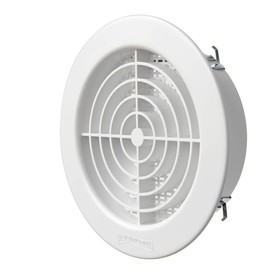 First Plast Mesh Round Hat encastr. with Fly Screen D.125 Blanc-Pass Air 30 CM2