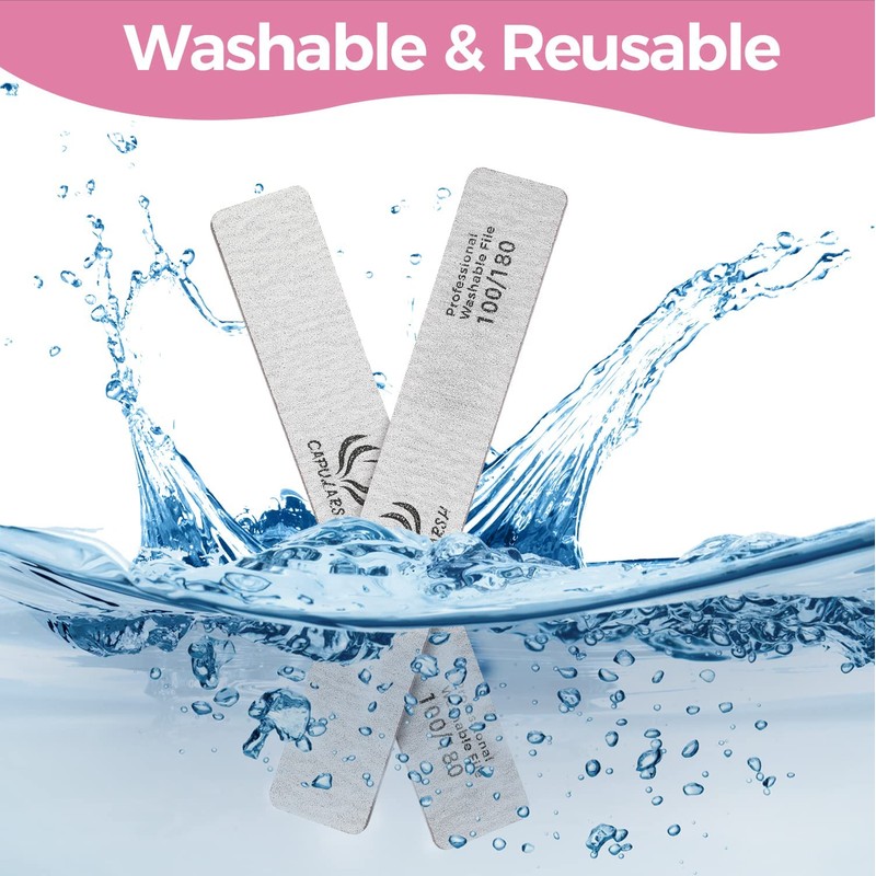 Pack of 18 Nail Files 100/180, Double-Sided Disposable Nail Files
