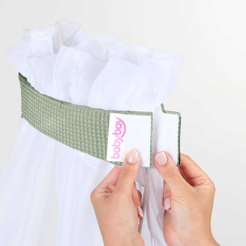 babybay Canopy Waffle Pique with Ribbon Suitable for All Models