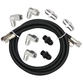 SecosAutoparts Automatic Transmission Cooler Lines Kit 6-AN Hose Line Kit Fits for GMC 4L60E 4L65E