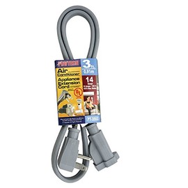 POWTECH Heavy duty 20 FT Air Conditioner and Major Appliance Extension Cord UL Listed 14 Gauge, 125V, 15 Amps, 1875 Watts GROUNDED 3-PRONGED CORD