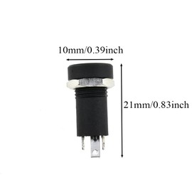 Hao Pro 3.5mm Diameter 3 Pins Audio Mount Jack with Nut Smooth Converting More Portable Neat Install Tight Space Friendly Hold Sturdy Stereo Panel AUX Connector 2 Pcs for Headphones Vintage Boom Box