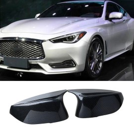 Carbon Fiber M3 Style Side Mirror Cover Cap For Infiniti Q50 Q60 Q70  2014- 2024
