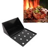 Smoker Box Black V Shape Stainless Steel Anti Stick Large