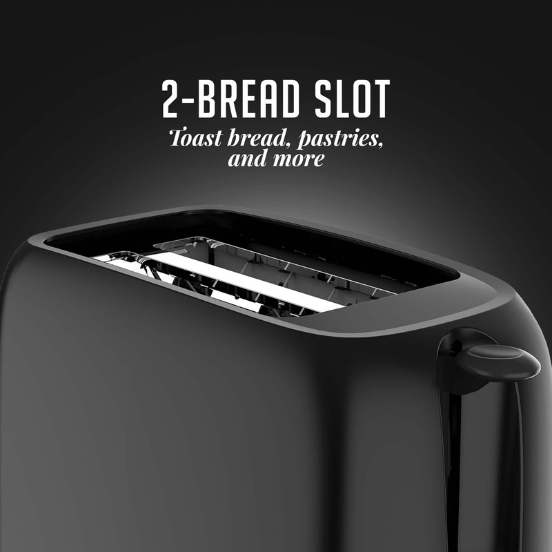 OVENTE Electric 2 Slice Toaster Machine with 6-Shade Browning Selector