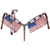 Showman American Flag Fringed Headstall & Breast Collar Set w/Reins!
