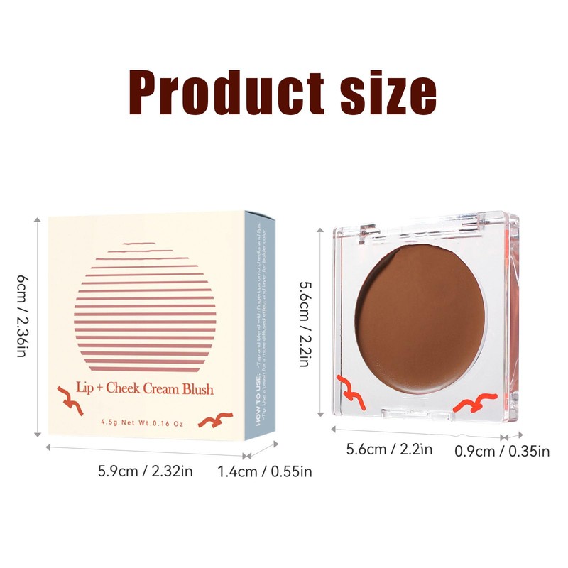 Bronzer Blushers for Cheeks, Brown Blush Make up Matte Bronzer