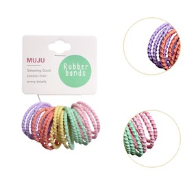 Harilla Pack of 20 Hair Bands, Elastic Hair Ties, Firm Ponytail Holder, Spiral Hair Scrunchies for Men, Girls, Thick and Curly Hair, Colourful