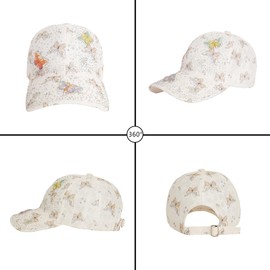 Meliyya Mesh Baseball Cap Rhinestone Butterfly Baseball Cap Summer Sequins Shield Cap Men Women One Size Adjustable, d-beige butterfly, Unit size