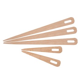 5PCS Knitting Pins, Wooden Weaving Tools, Wood Weaving Crochet Needle Wooden Hand Loom Stick Tapestry Weaving Crafts Tools for DIY Hand Embroidery Lovers Beginners