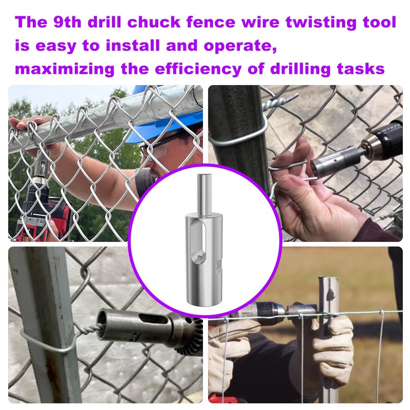9 Gauge Drill Chuck Wire Twist Ties Tool, High-Tensile Wire