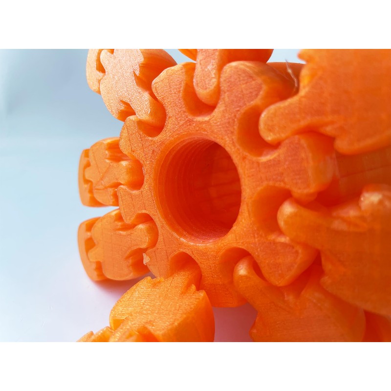 Light UP Translucent Orange 3D Printed Octopus