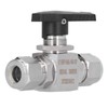 Ball Valve Straight Through 1/2in Thread Fluid Control Device Stainless